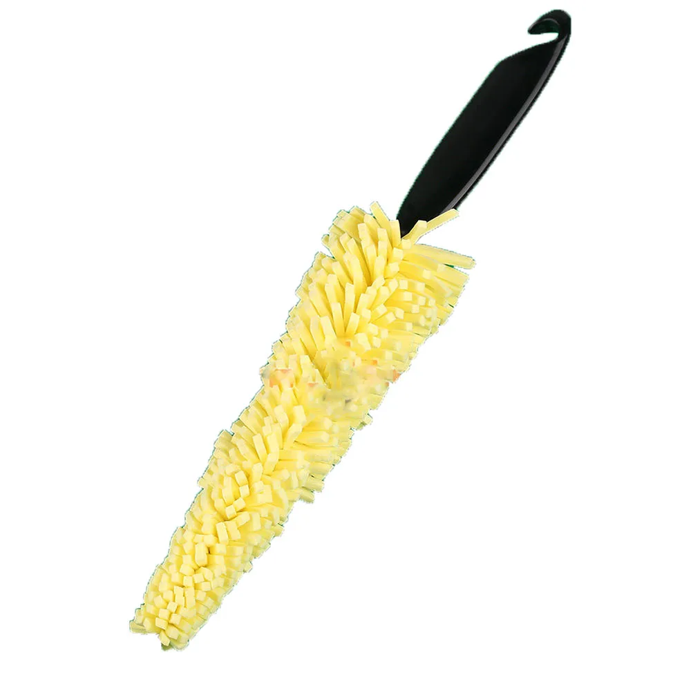 Щетка для мытья колес автомобиля, пластиковая ручка, желтая губка, ободок колеса, щетка для мытья, щетка для мытья Авто, щетка для мытья автомобиля, инструменты для мытья