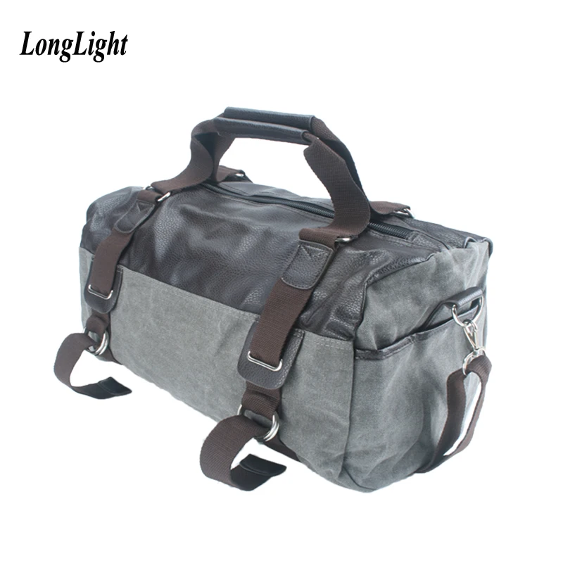 Вместительная дорожная сумка для мужчин винтажная холщовая Сумочка на плечо в