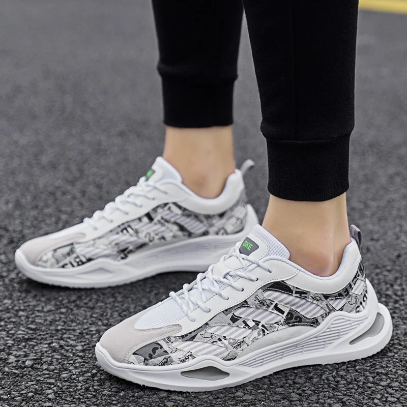 Men's casual shoes brand fashion sports high quality outdoor non-slip men's soft bottom white Zapatos | Обувь