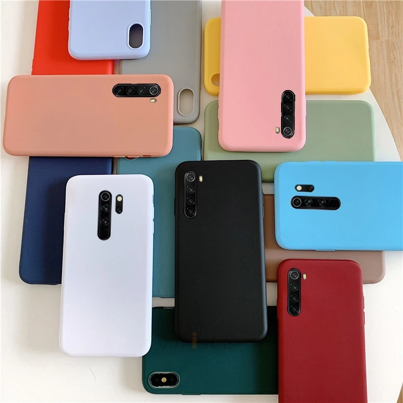 Мягкий ТПУ чехол для xiaomi redmi note 8 7 note8 pro 8a 7a 8T цветной Матовый ультратонкий силиконовый чехол на заднюю панель для xiomi redmi note 8