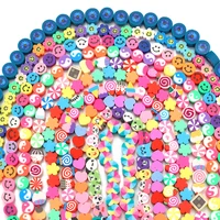 40pcslot 10mm clay beads smile face heart polymer beads for jewelry making diy bracelet necklace spacer loose beads accessories