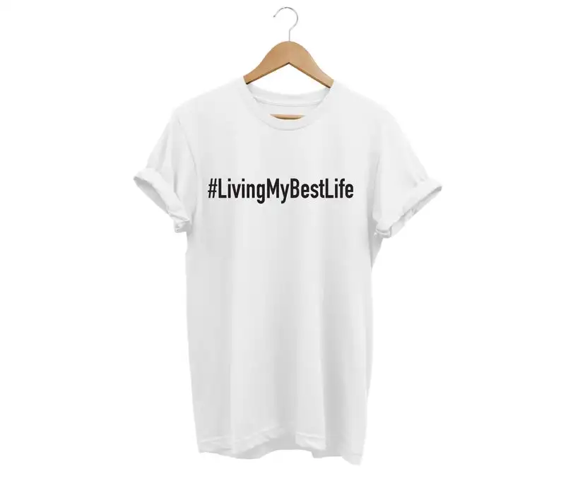 Футболка с надписью life my best 100% хлопок футболка короткими рукавами и модная