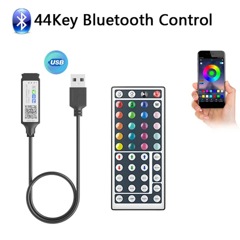 USB 5V RGB 24key 44key Bluetooth Control 3key Control для 2835/5050 светодиодный ных лент маленький RGB Control ler LED Tape