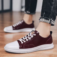 men new fashion second layer cowhide casual board shoe male breathable sport shoes hombre geniune leather comfy lace up sneakers