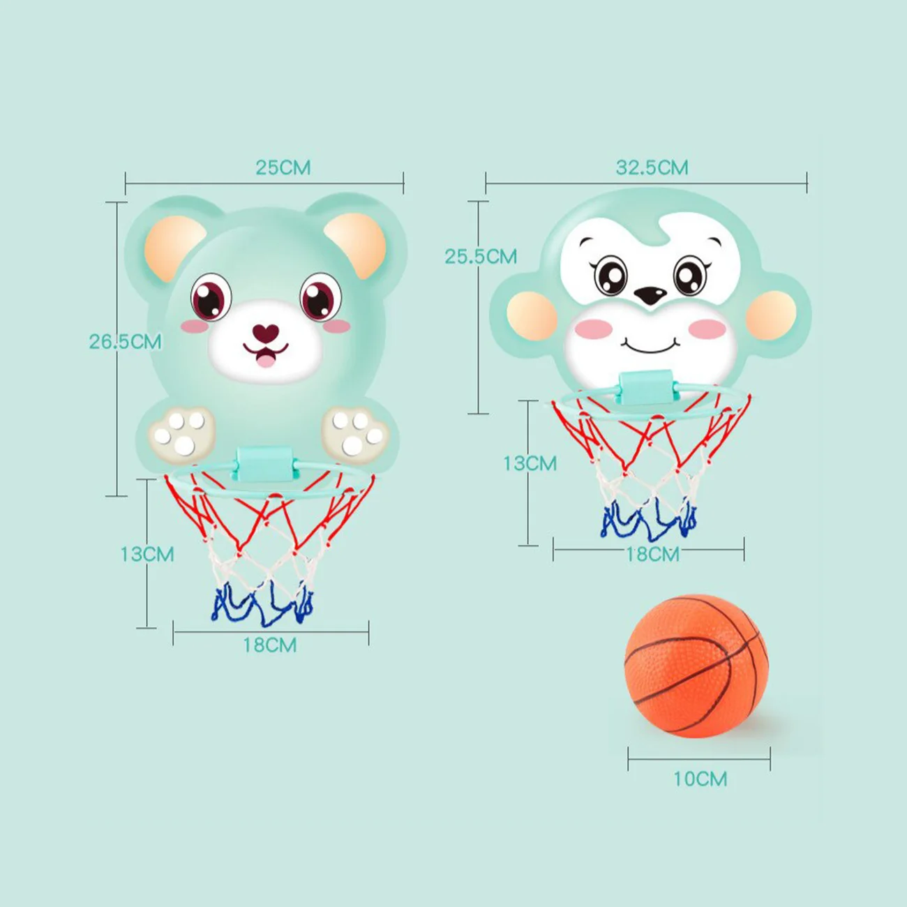 

Children Indoor Basketball Backboard Portable Cartoon Animal Basketball Board Outdoor Indoor Hanging Basketball Hoop Toys Gift