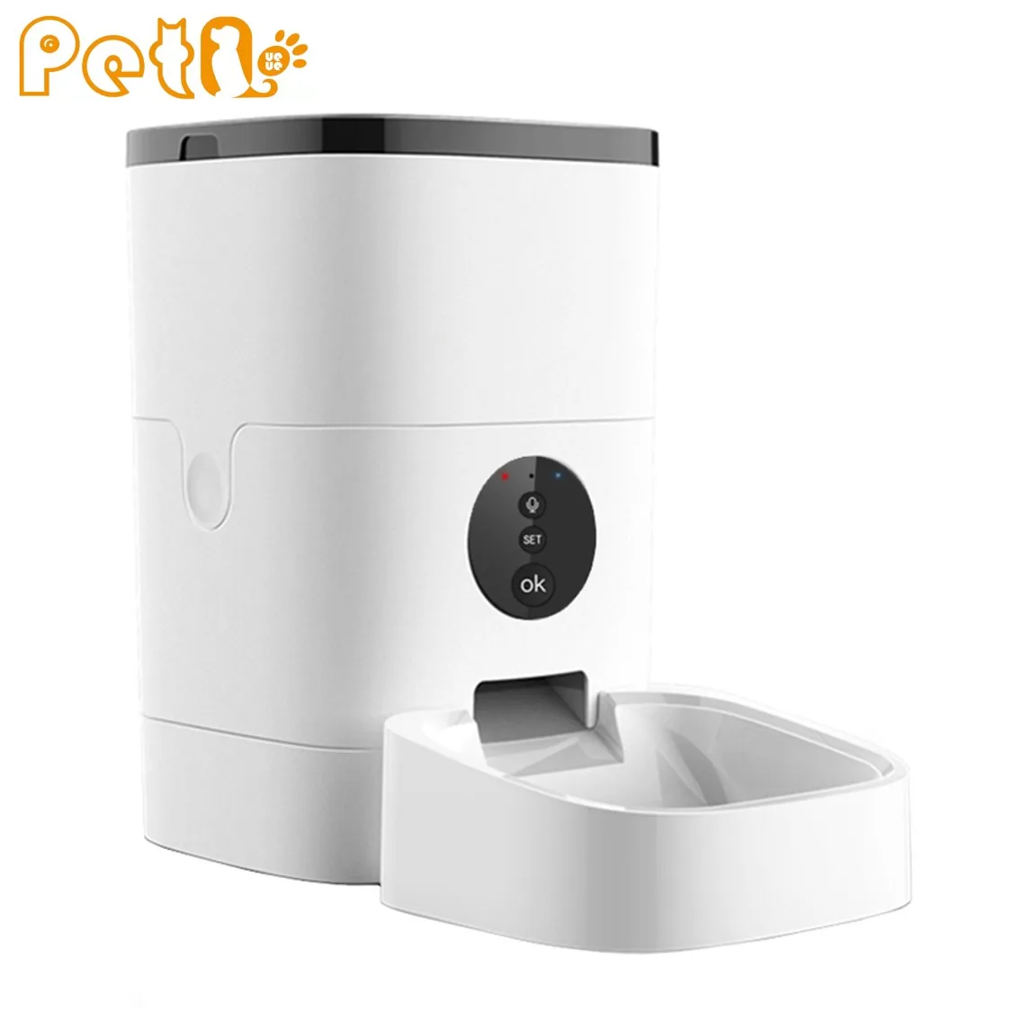 

PetQueue WiFi APP 4L Smart Pet Feeder Adjustable Timed Quantitative Auto Pet Feeder Automatic Cat Dog Pet Feeder
