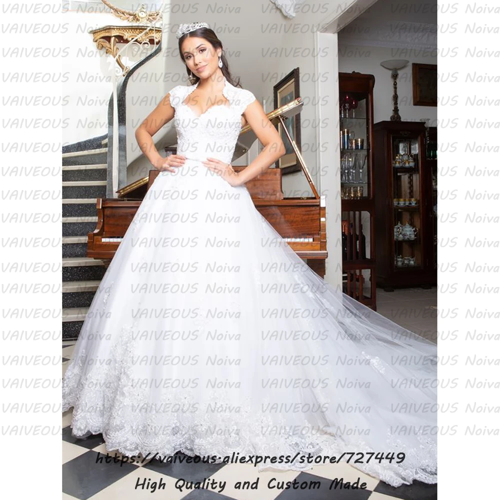 Белое кружево из аппликаций свадебное платье Robe De Mariee сексуальное открытая спина