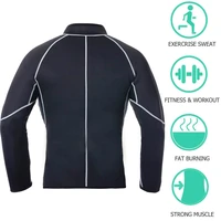2022 the new sports mens neoprene sauna long sleeves fitness thermo shapewear high compression training tops hot sweat jacket
