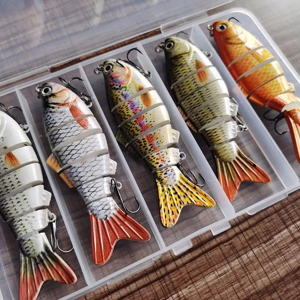 

NEW 5pcs Hard Bait Minnow Fishing lures Bass Fresh Salt water japan sea 3D Eyes Wobbler Tackle Baits kit set