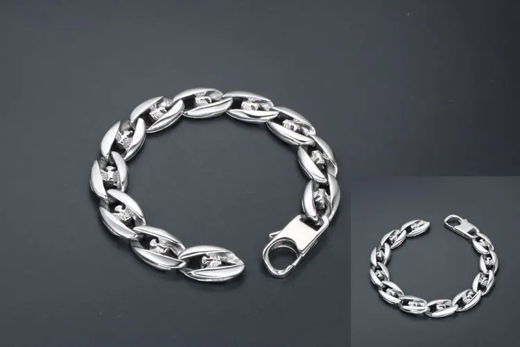 Широкий браслет с вырезами в форме птицы мужские ювелирные изделия из стали S.