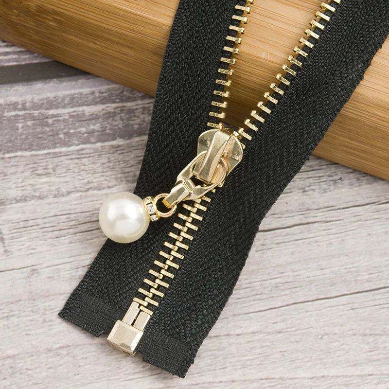blackgold85cm 1 шт. 85 см 120 см 5# жемчужная металлическая молния экологически чистое открытое пальто куртки застежки-молнии для шитья одежды молнии DIY ремесло KY969 - Цвет: blackgold85cm