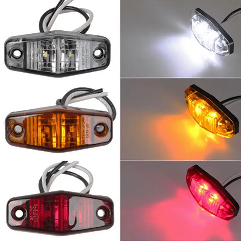 

Vehemo 2LED Marker Light Indicator Light Bus Lorries for Universal Side Light Bright Truck Boat for Waterproof