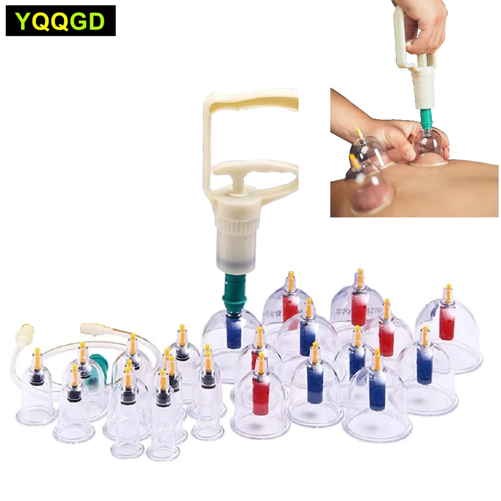 

24Cups Cupping Therapy Professional Chinese Acupoint Cupping Set with Pump Vacuum Therapy Cups for Back Muscle Joints Massage