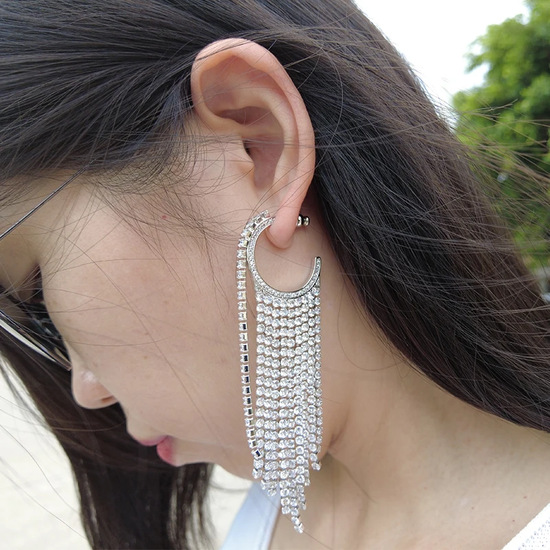 

INS Wholesale Jewelry For Women Fashion Earring Swaro Faery Zircon Tassels Earrings Hook Style Earring