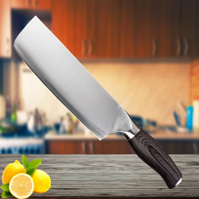 Кухонные ножи накири из нержавеющей стали китайский нож для резки мяса овощей