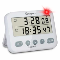 new dual digital timer for kitchen cooking shower study stopwatch led counter alarm clock manual electronic countdown timer