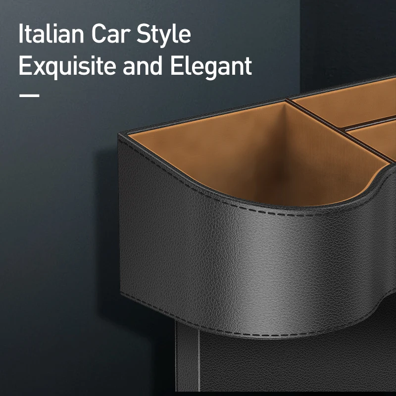 Органайзер Baseus для зазора на сиденье автомобиля кожаный чехол Боковой разрез