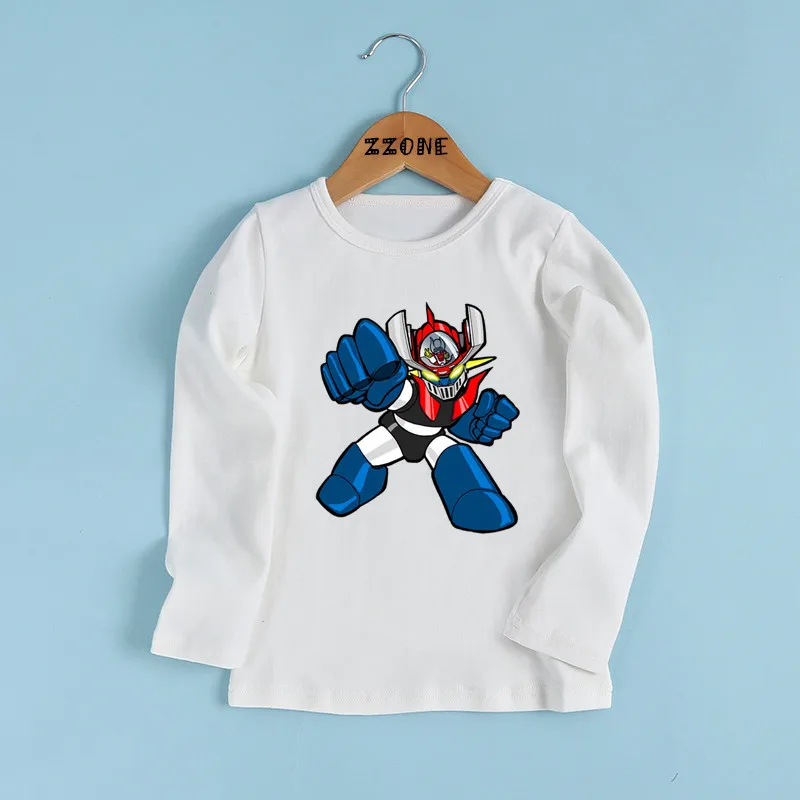 

Japan Comic Mazinger Z Cartoon Print Cute Kids T shirt Children Funny Casual Clothes Baby Boys Girls Long Sleeve T-shirt,LKP5186