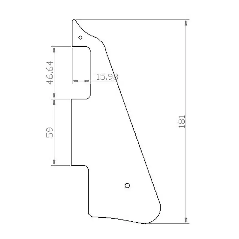 

High Quality Guitar Mahogany Pickguard #3649