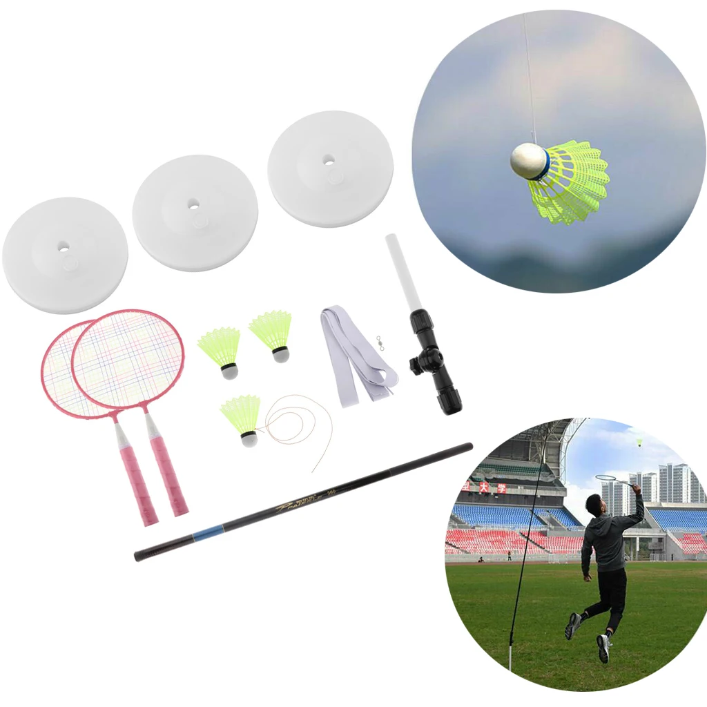 

Single Badminton Training Device, Badminton Trainer, Self-Studying Exercise Practice Machine Suitable for Outdoor Backyard