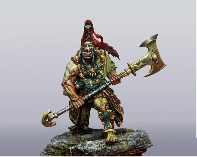 1/24 75 мм старинный стоячий воин (без основания) фотонаборы миниатюрный gk без