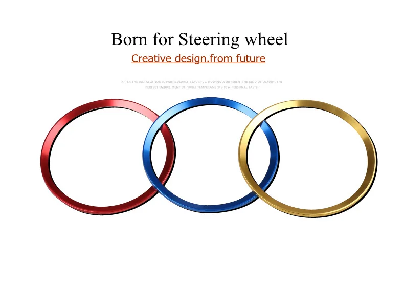 Автомобильные аксессуары кольцо на рулевое колесо из алюминиевого сплава для Audi