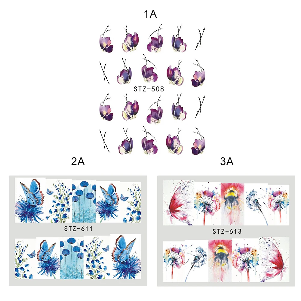 

1sheets Butterfly Bow Designs Luminous Nail Art Shinning Glitter Nail Art Stickers Decorations Manicure Tips Tools Accessories