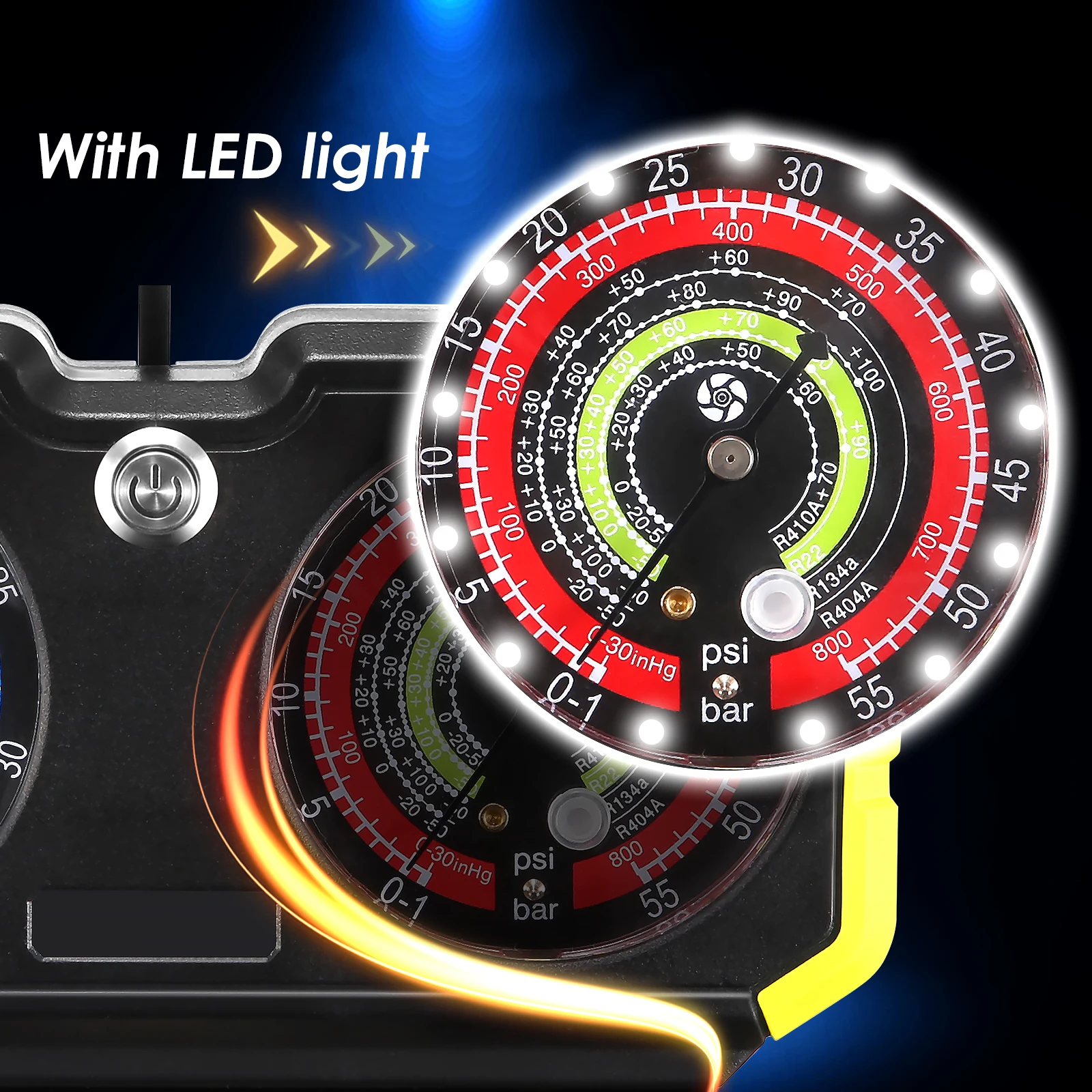 Автомобильный комплект манометр коллектора хладагента переменного тока