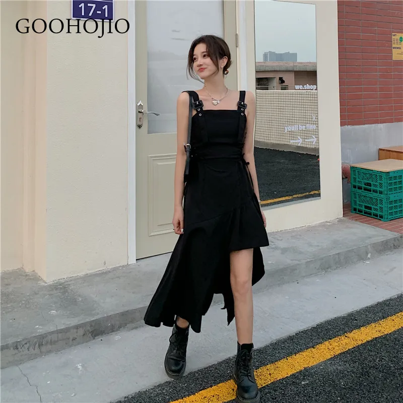 

GOOHOJIO 2021 New Spring and Autumn Vintage Temperament Dress Women Retro V-neck Women Dress Fashionable Sling Dress for Women