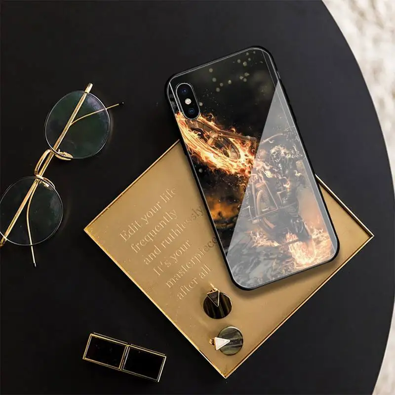 

Ghost Rider Phone Case For Iphone 11 Pro XR XS MAX 8 X 7 6S 6 Plus Tempered Glass Cove Fundas