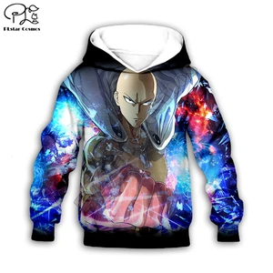Kids Hoodies Anime One Punch Man baby boy Saitama Oppai 3D Print long sleeve Sweatshirt Children clothing galaxy fire ice