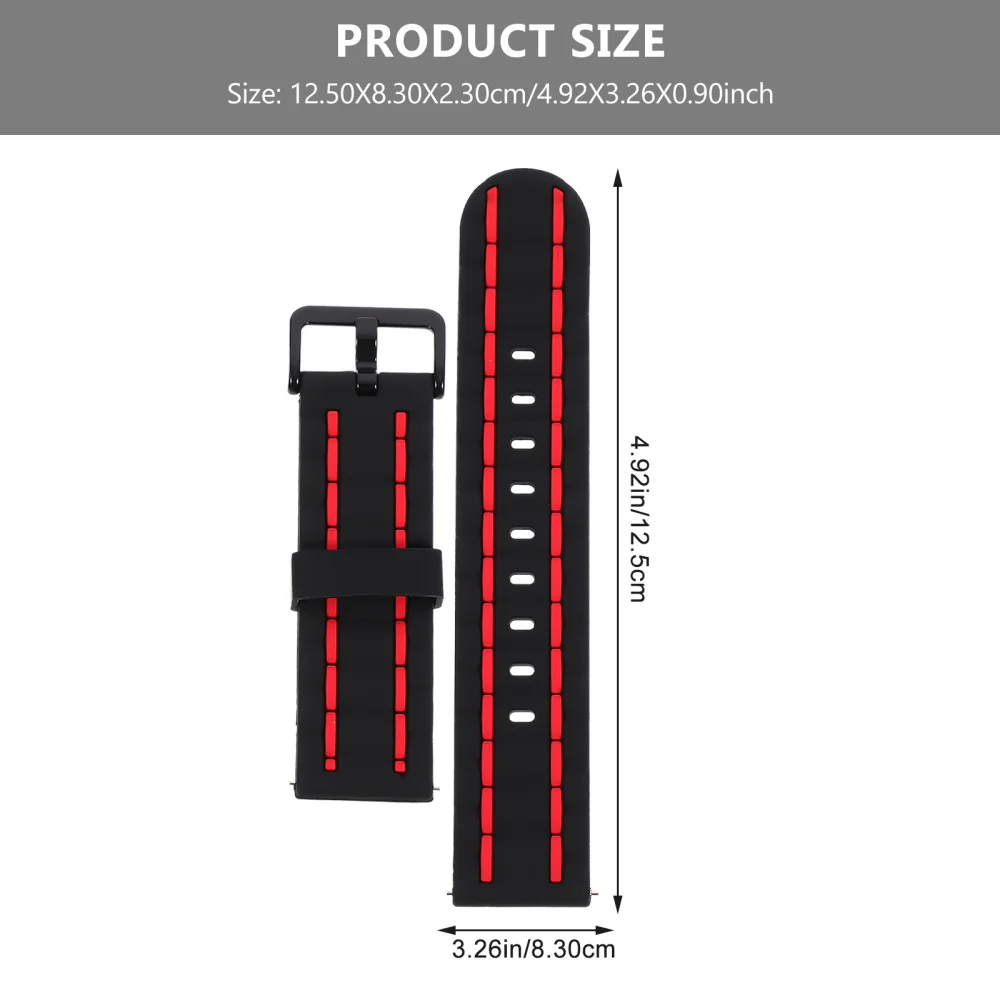 

Fashionable Watch Strap Wristbands Accessories Dual-color Silicone Watchband