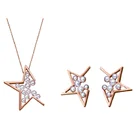Ожерелье-подвеска с жемчугом и звездой и серьги-гвоздики для женщин