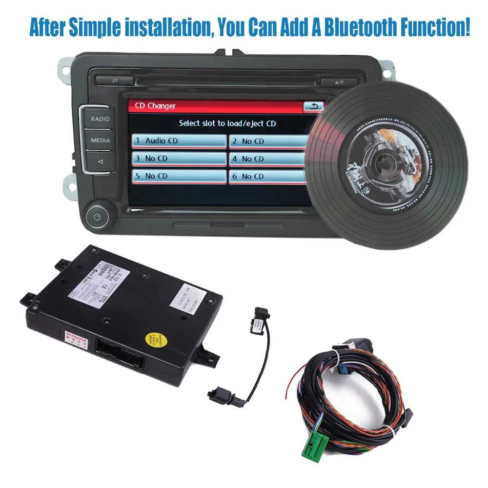 RCD510 автомобильный радиоприемник USB Ipod Bluetooth модуль+ микрофон+ Кабельная линия автомобильный комплект для VW Golf Jetta Passat MK5 6 3AD035190A 56D035190