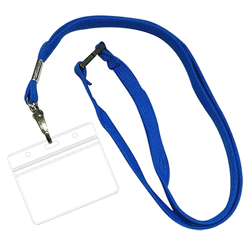 

10pcs Work Name Card Holders Work Card ID Badge Holder ID Business Case with Lanyard