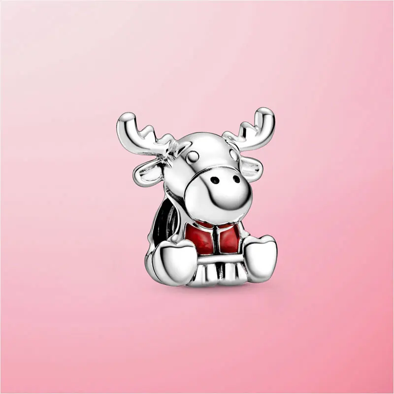 Новое поступление 925 пробы серебро Канаде Moose узор в виде кленового листа бусины