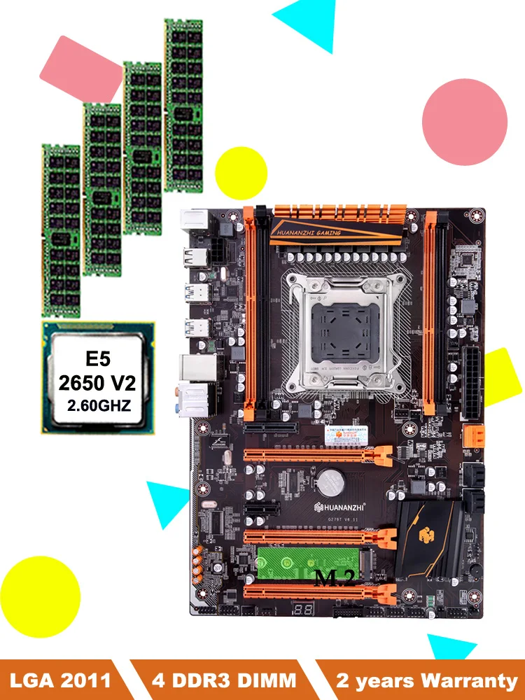 

Big brand HUANANZHI deluxe X79 LGA2011 gaming motherboard set Intel Xeon E5 1620 V2 SR1AR 3.7GHz CPU RAM 16G(4*4G) DDR3 REG ECC