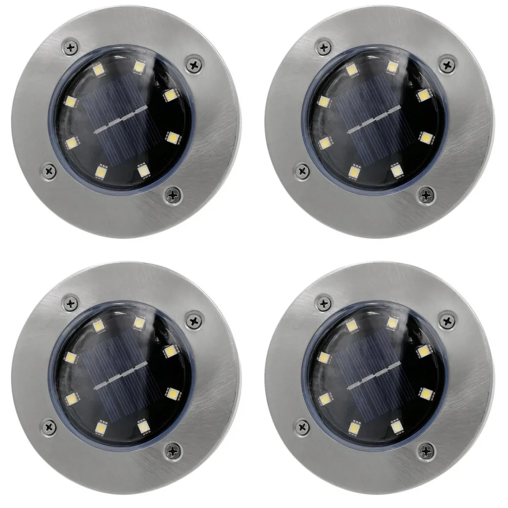 4 шт./компл. панели солнечной энергии газон лампы яркий светильник светодиодный