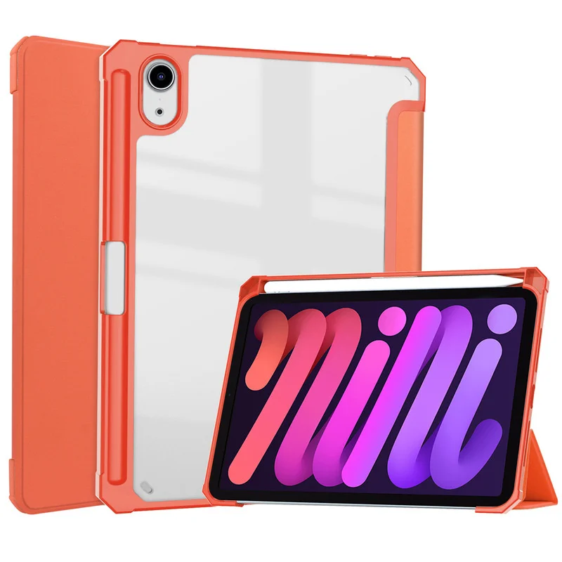 

Чехол для iPad Mini 6, новинка 2021, Магнитный защитный смарт-чехол, автоматическое пробуждение, с держателем для карандашей Mini 6-го поколения, 8,3 дю...
