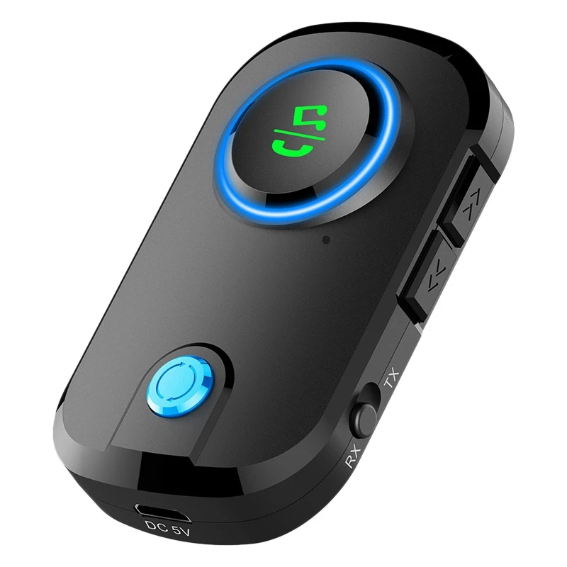 

2 в 1 Автомобильный приемник Bluetooth 5,0, адаптер с шумоподавлением Bluetooth AUX, Bluetooth музыкальный приемник для домашней стереосистемы