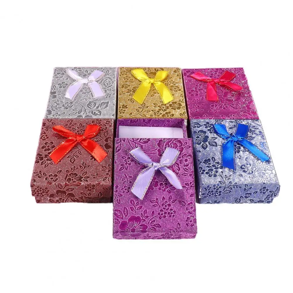 

50%HOT 6Pcs/Set Storage Box Delicate Lovely Colorful Earring Case for Visiting