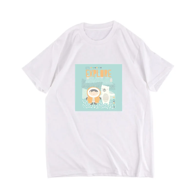 Женская футболка с коротким рукавом и круглым вырезом в западном стиле|Футболки|