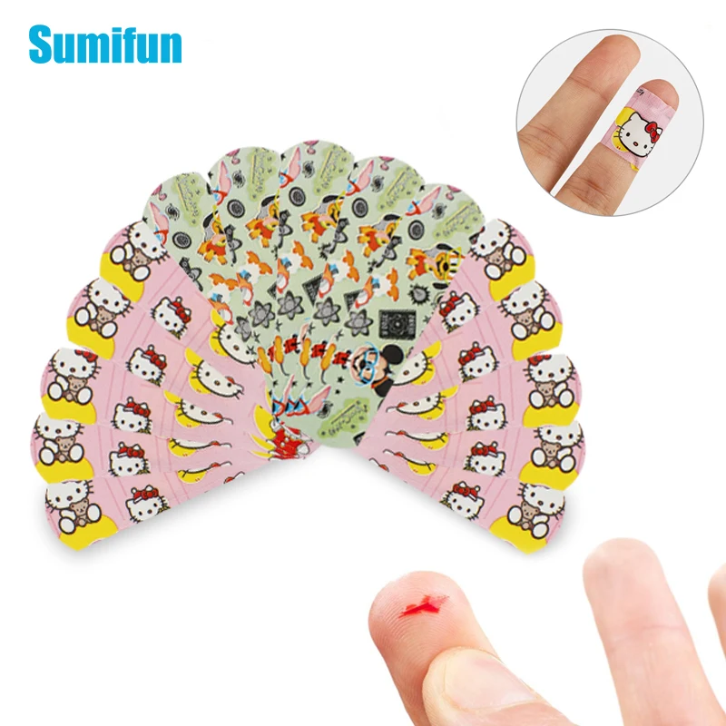

60pcs Waterproof Breathable Cute Cartoon Band-Aids Hemostasis Adhesive Bandages Band First Aid Emergency Kit For Kids Children