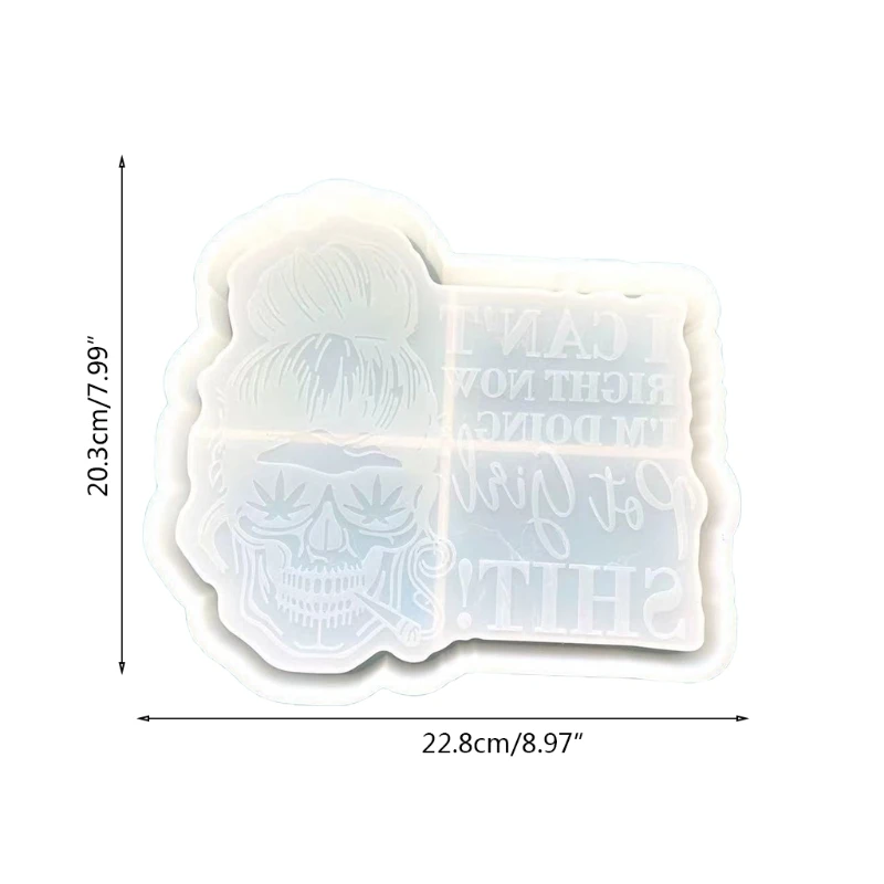 

DIY Skull Makeup Box Epoxy Resin Mold Tray Jewelry Holder Casting Silicone Mould
