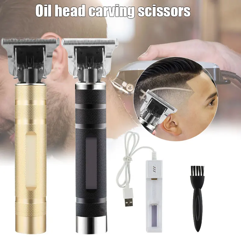 

Electric Trimmer Men Hair Clipper Carving Carbon Fiber Metal Powerful High-Speed Motor MPwell