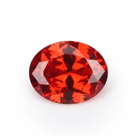 50pcs 100pcs size 2x310x14mm aaaaa oval cz stone orange red synthetic oval cubic zirconia stone loose fine jewelry diy making