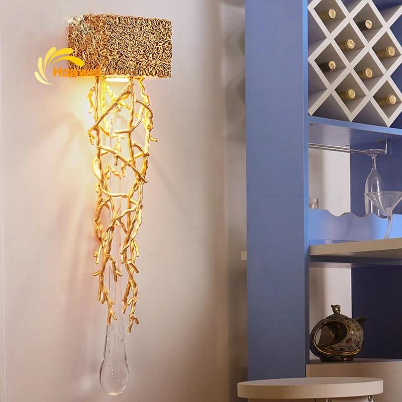 

Скандинавский Хрустальный светодиодный настенный светильник для домашнего декора, прикроватный светильник для гостиной, спальни, комнатн...