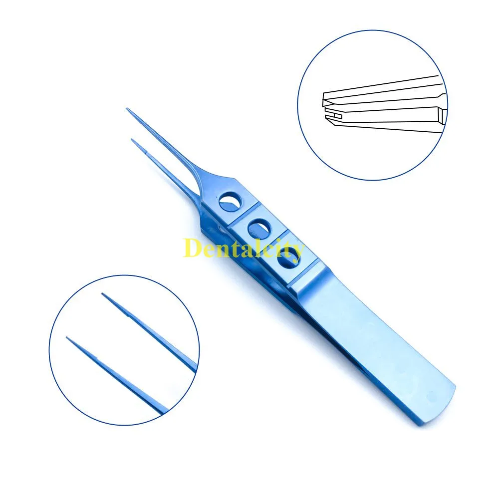 

Ophthalmic Titanium Tweezers Straight Toothed Forceps eye surgical instrument