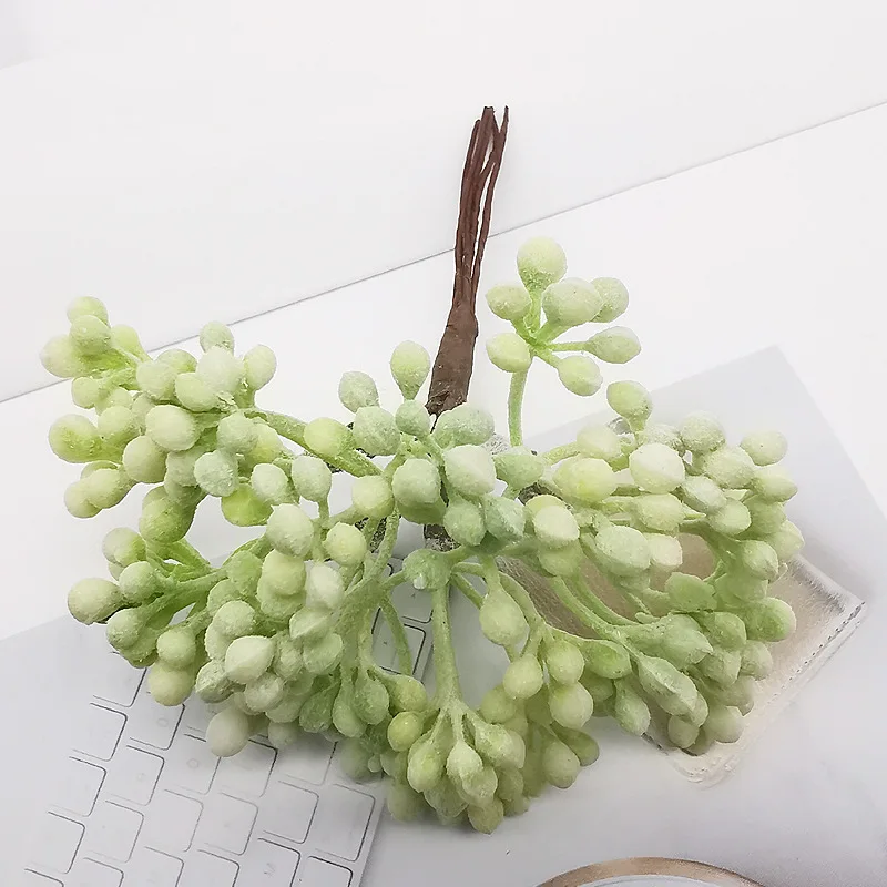 6 шт. Stamen фрукты Искусственные Рождественские цветы для украшения свадьбы diy ВЕНОК ручная вышивка подарок коробка искусственный цветок для альбомов