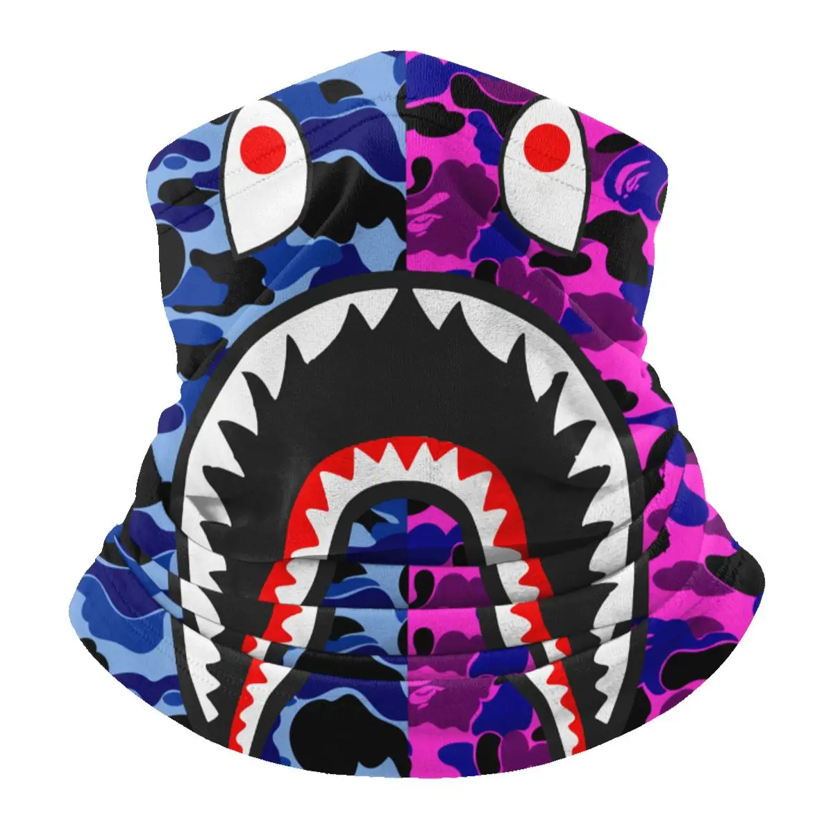 

Bape Shark Fashion Neck Warmer Headscarves Soft Winter Auturm Breathable Balaclava Mask Scarf For Men Woman Teens Boys Girls